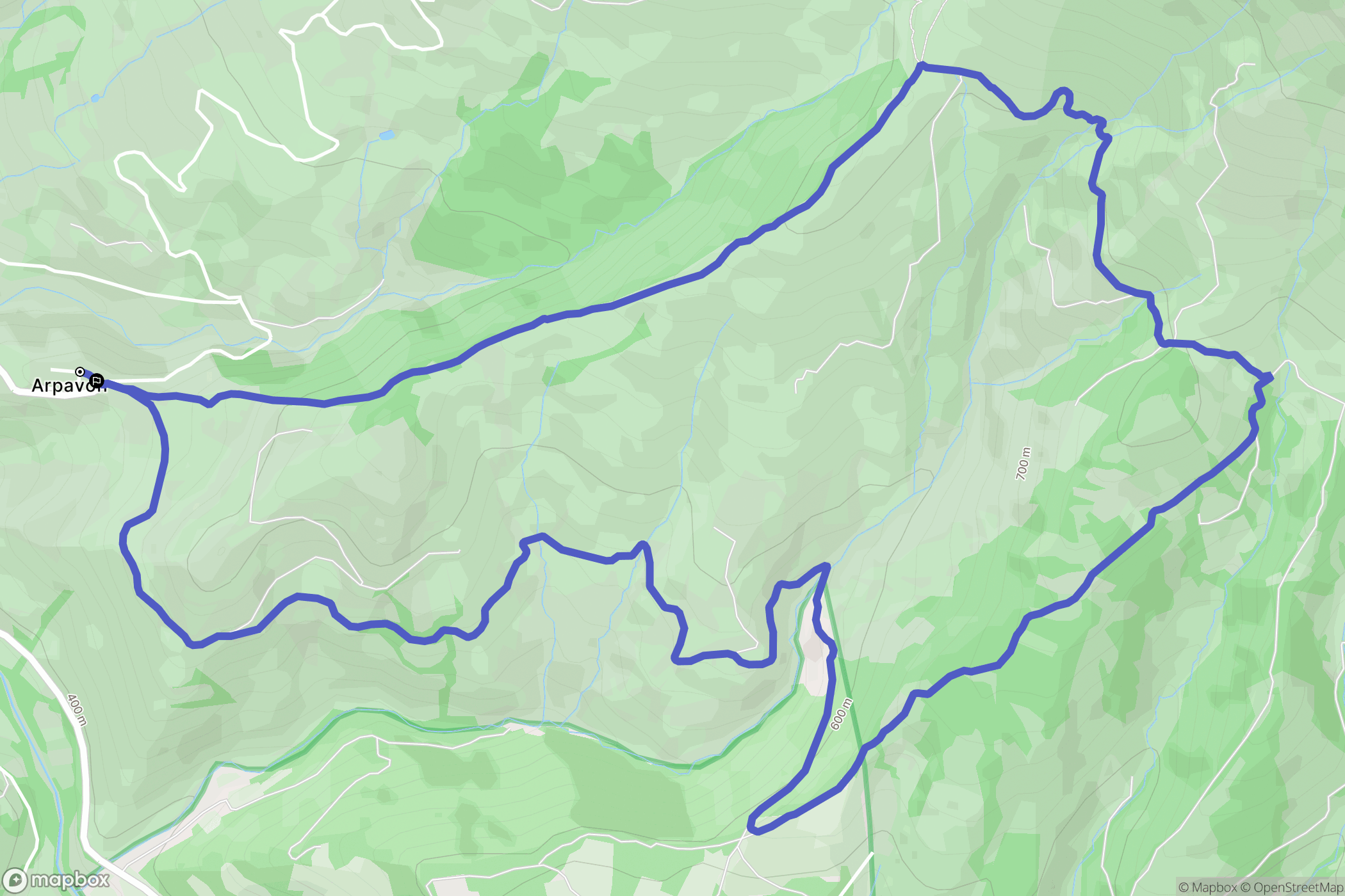 Arpavon : carte du parcours de randonnée - France