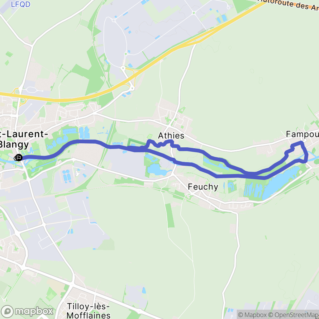 Saint-Laurent-Blangy : carte du parcours de randonnée - France