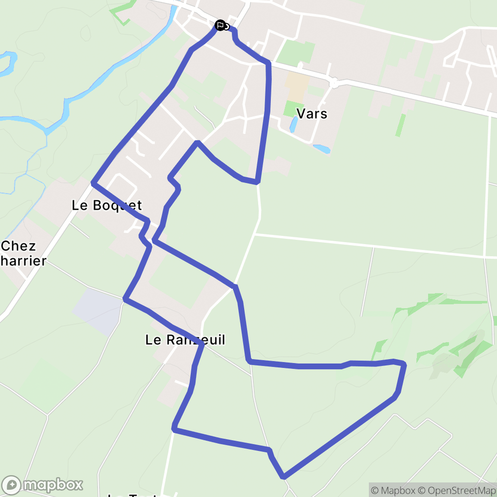La Boixe : carte du parcours de randonnée - France