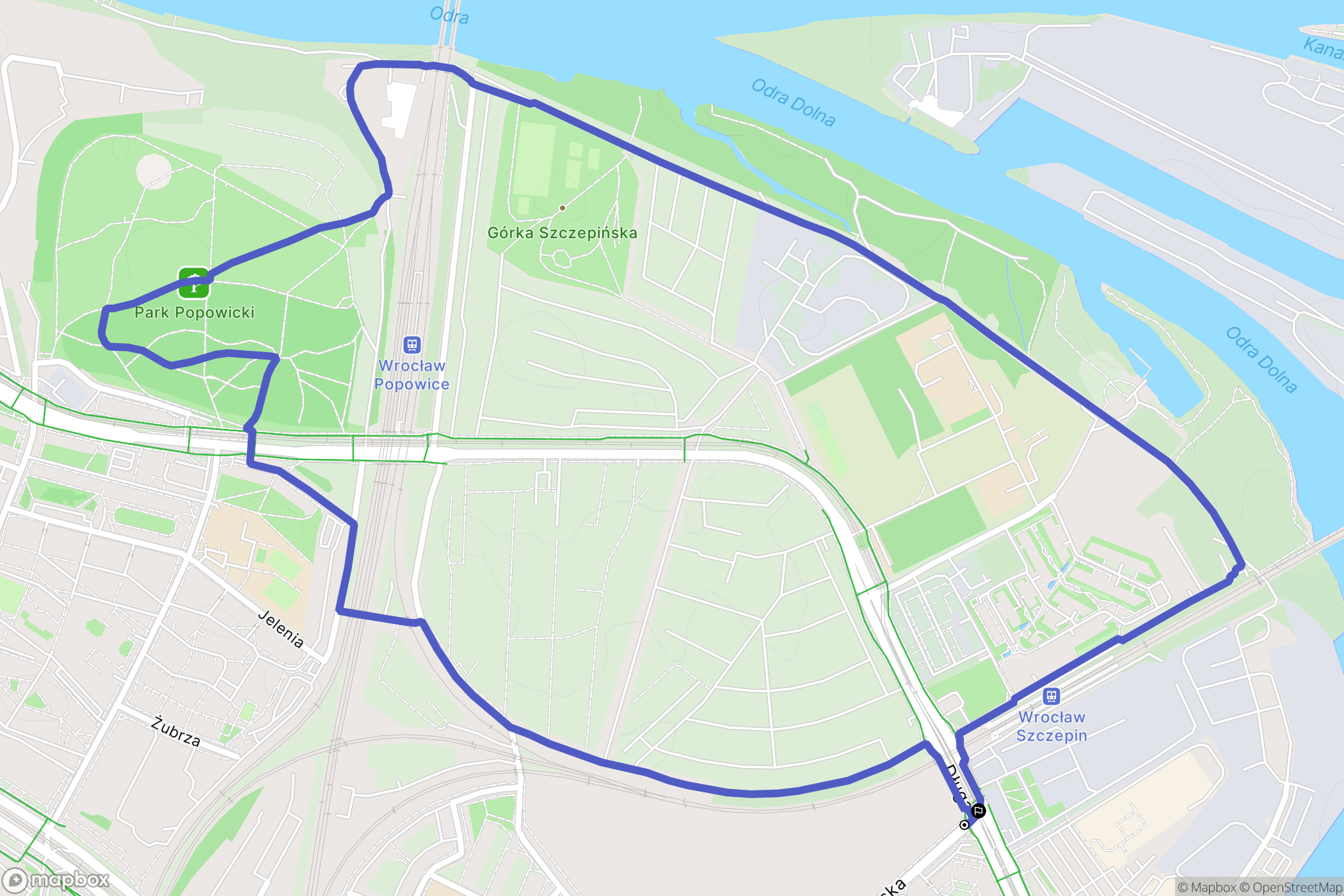 Wrocław: mapa trasy - Poland