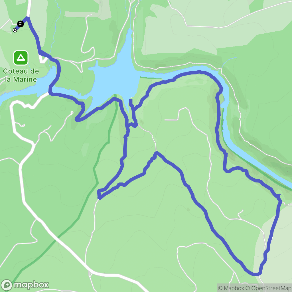 Montagnac-Montpezat : carte du parcours de randonnée - France