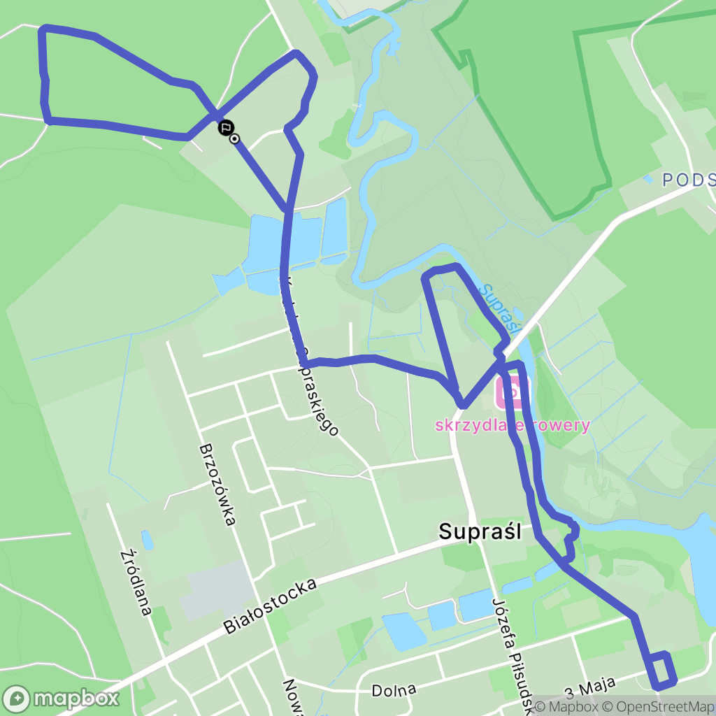 Supraśl: mapa trasy - Poland