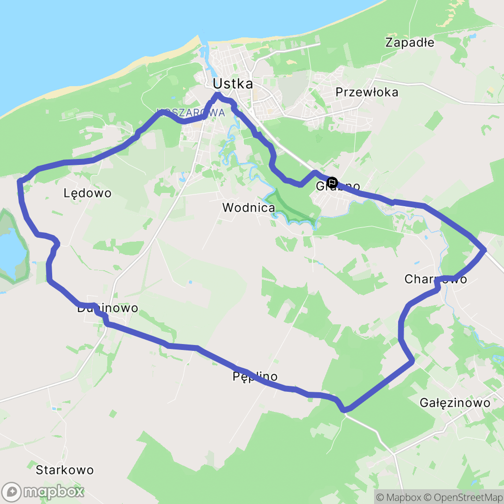 Powiat słupski: mapa trasy - Poland