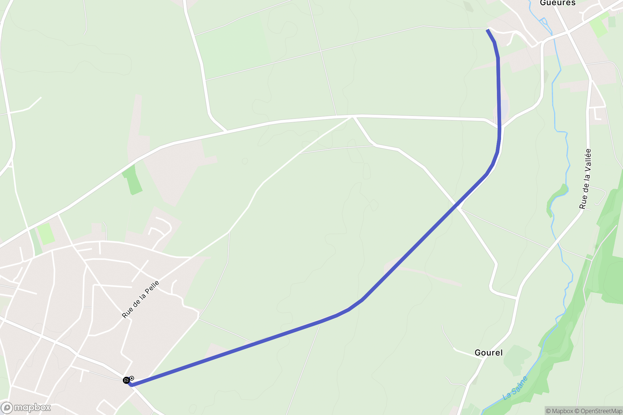 Luneray : carte du parcours de randonnée - France