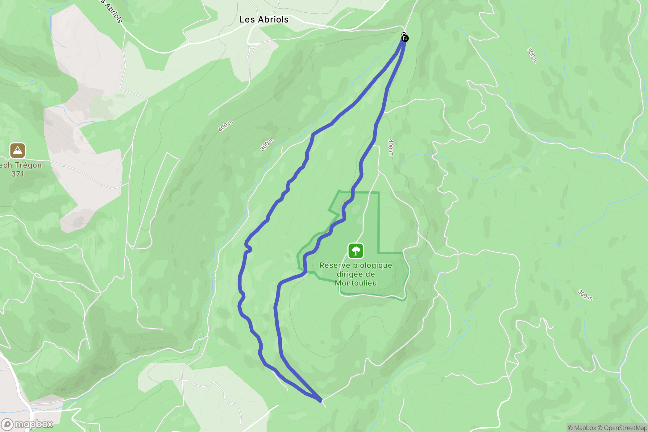 Castelnau-de-Montmiral : carte du parcours de randonnée - France