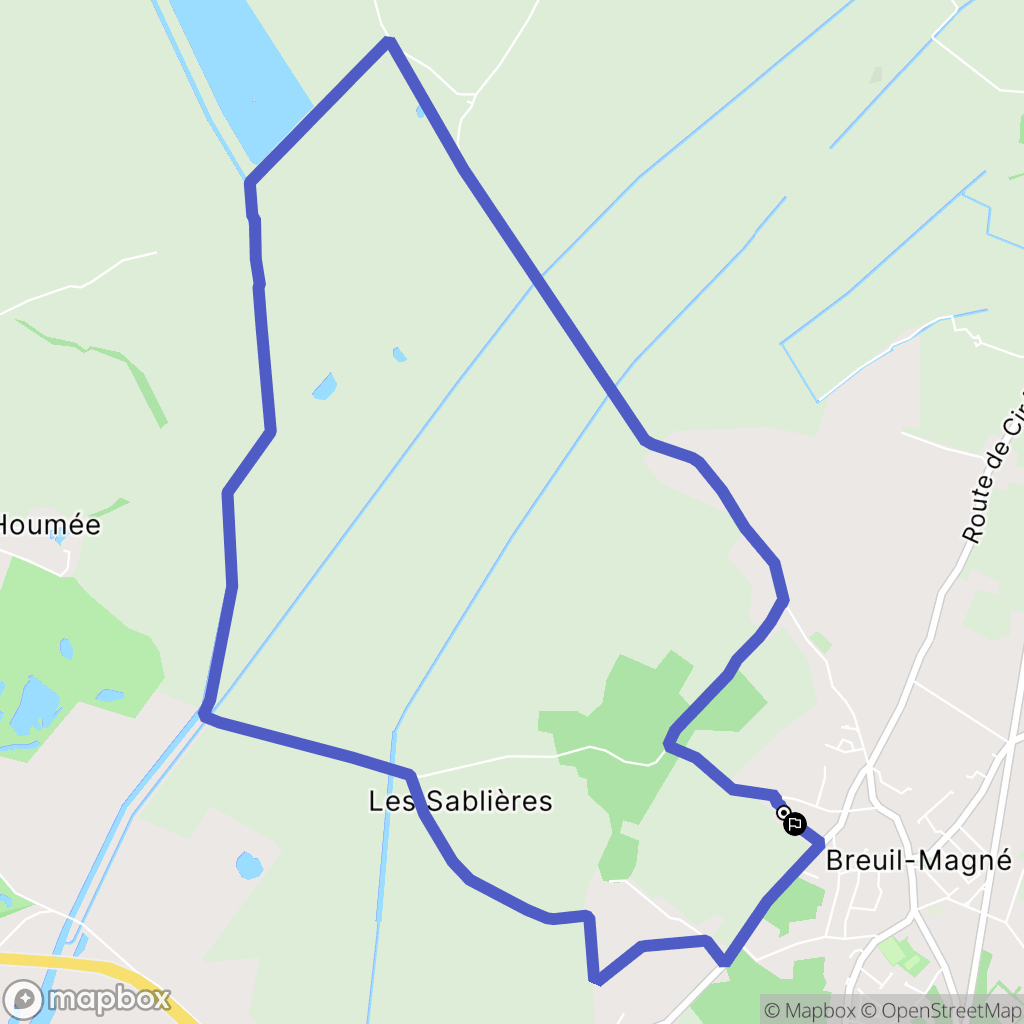 Breuil-Magné : carte du parcours de randonnée - France