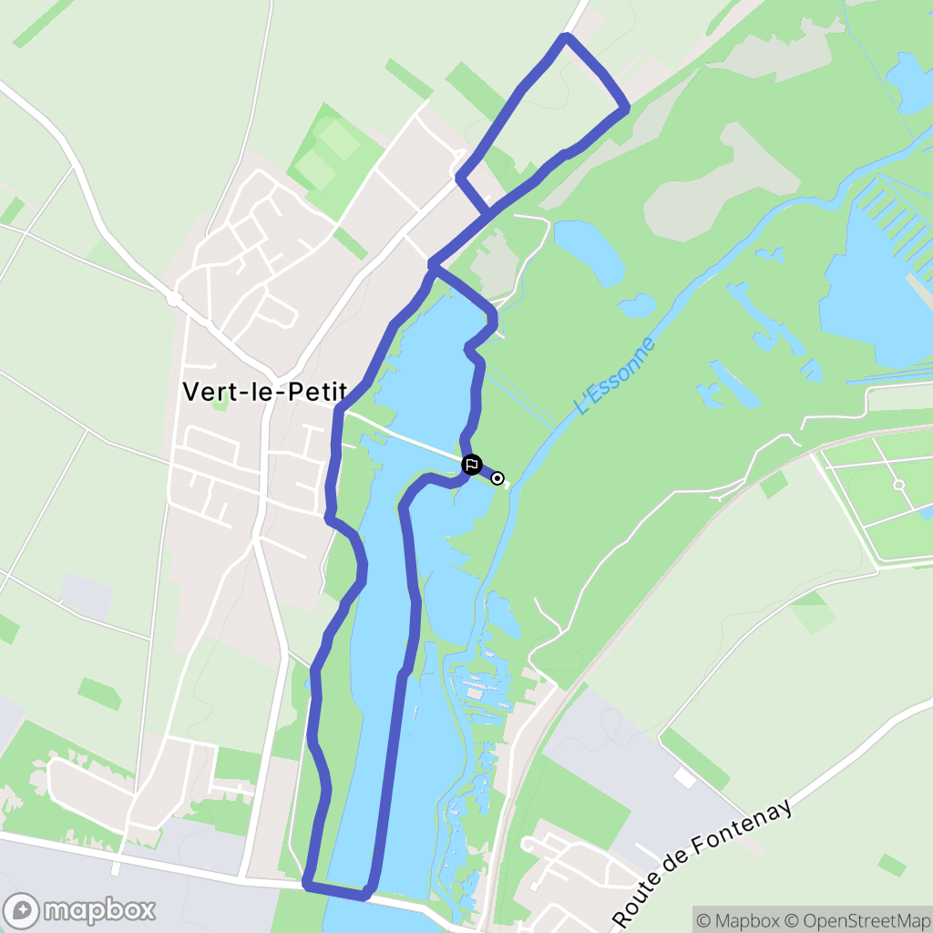 Vert-le-Petit : carte du parcours de randonnée - France