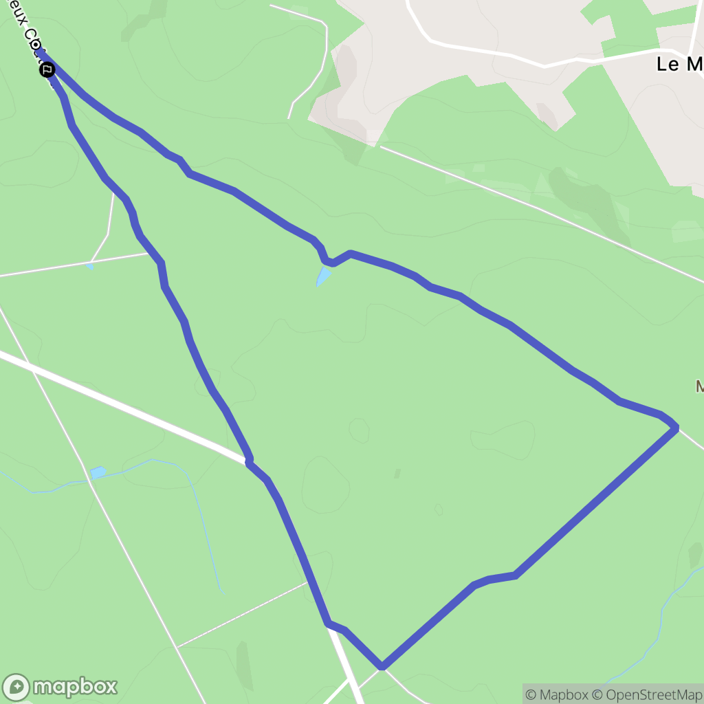 Noues de Sienne : carte du parcours de randonnée - France