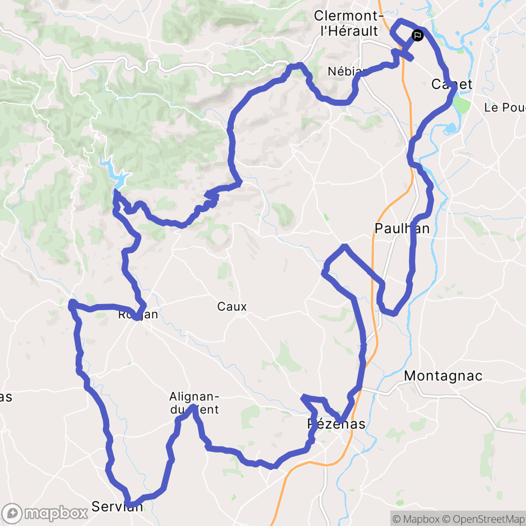 Brignac : carte du parcours de randonnée - France