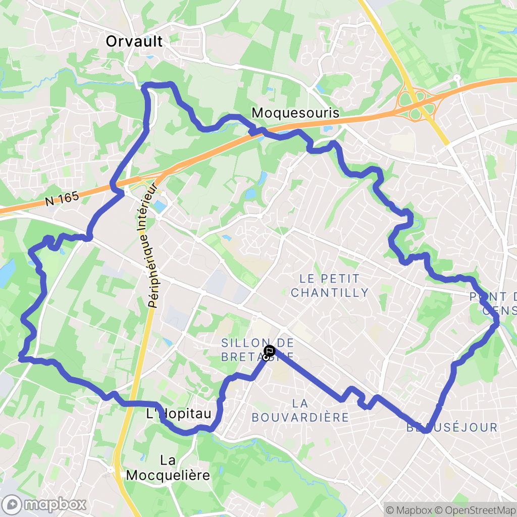 Saint-Herblain : carte du parcours de randonnée - France