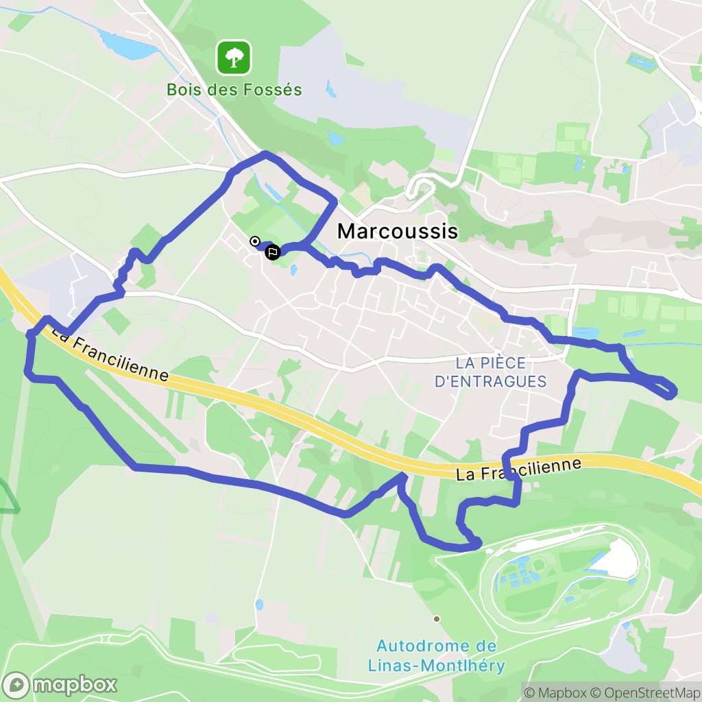 Marcoussis : carte du parcours de randonnée - France