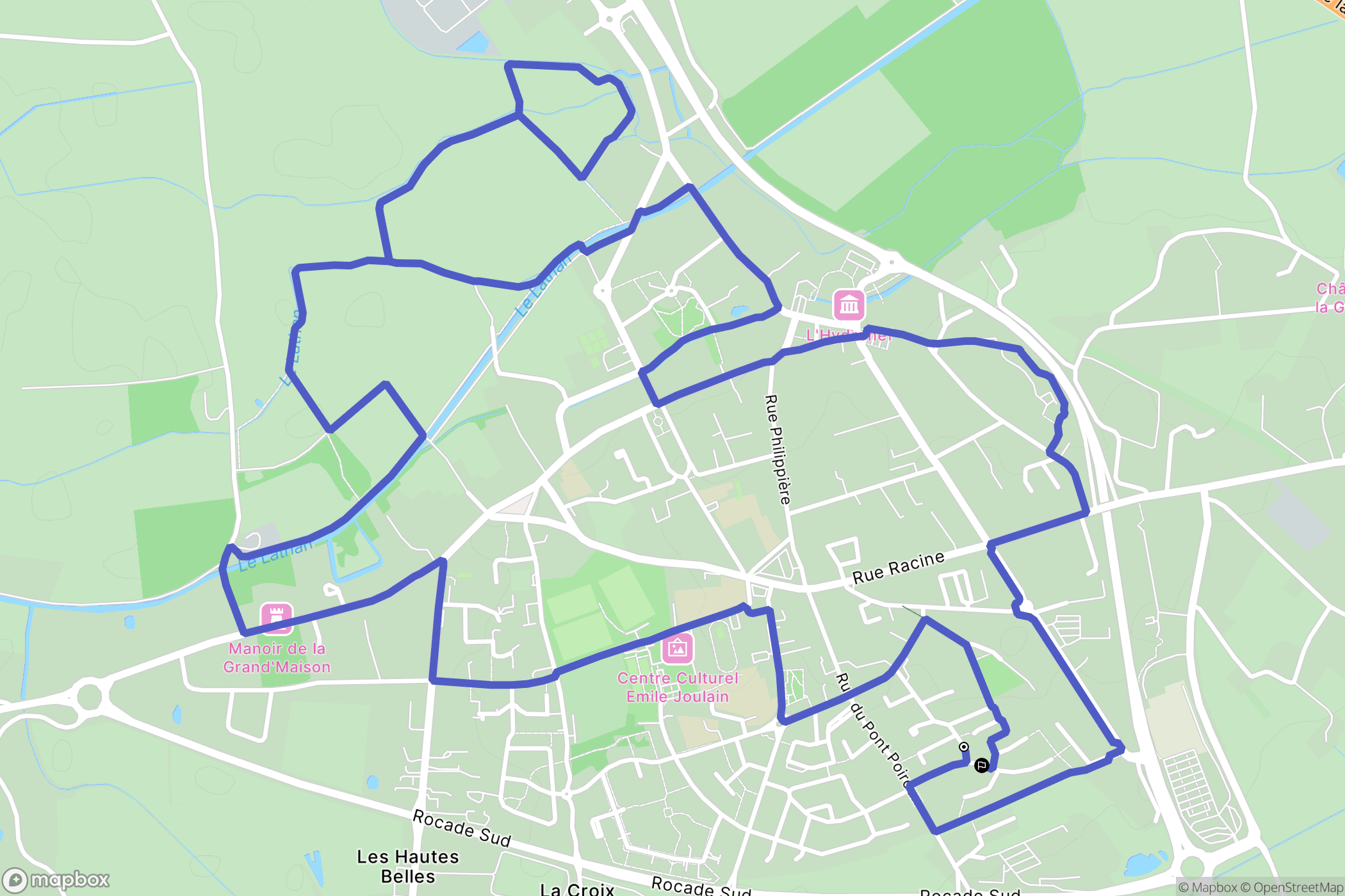 Longué-Jumelles : carte du parcours de randonnée - France