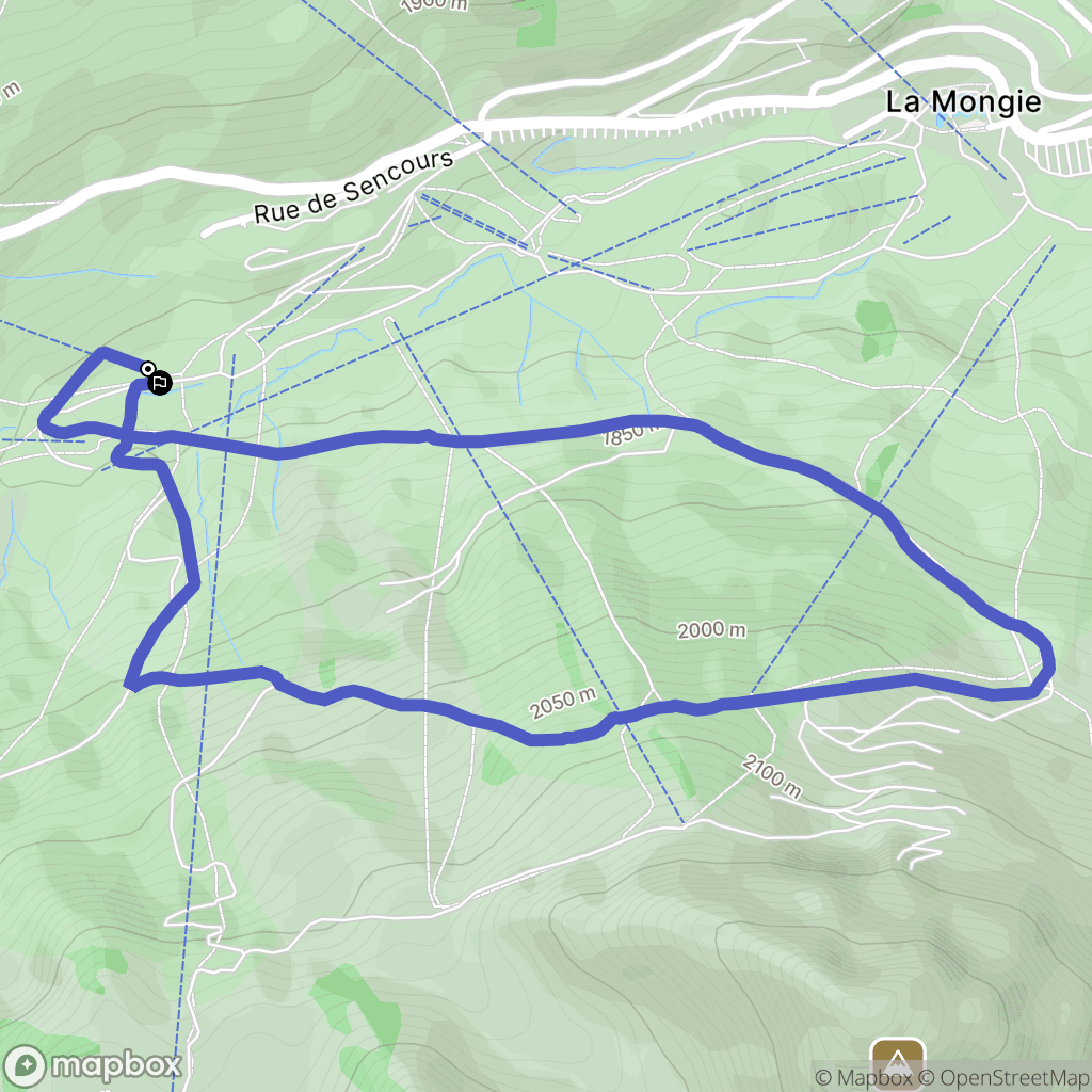 Bagnères-de-Bigorre : carte du parcours de randonnée - France