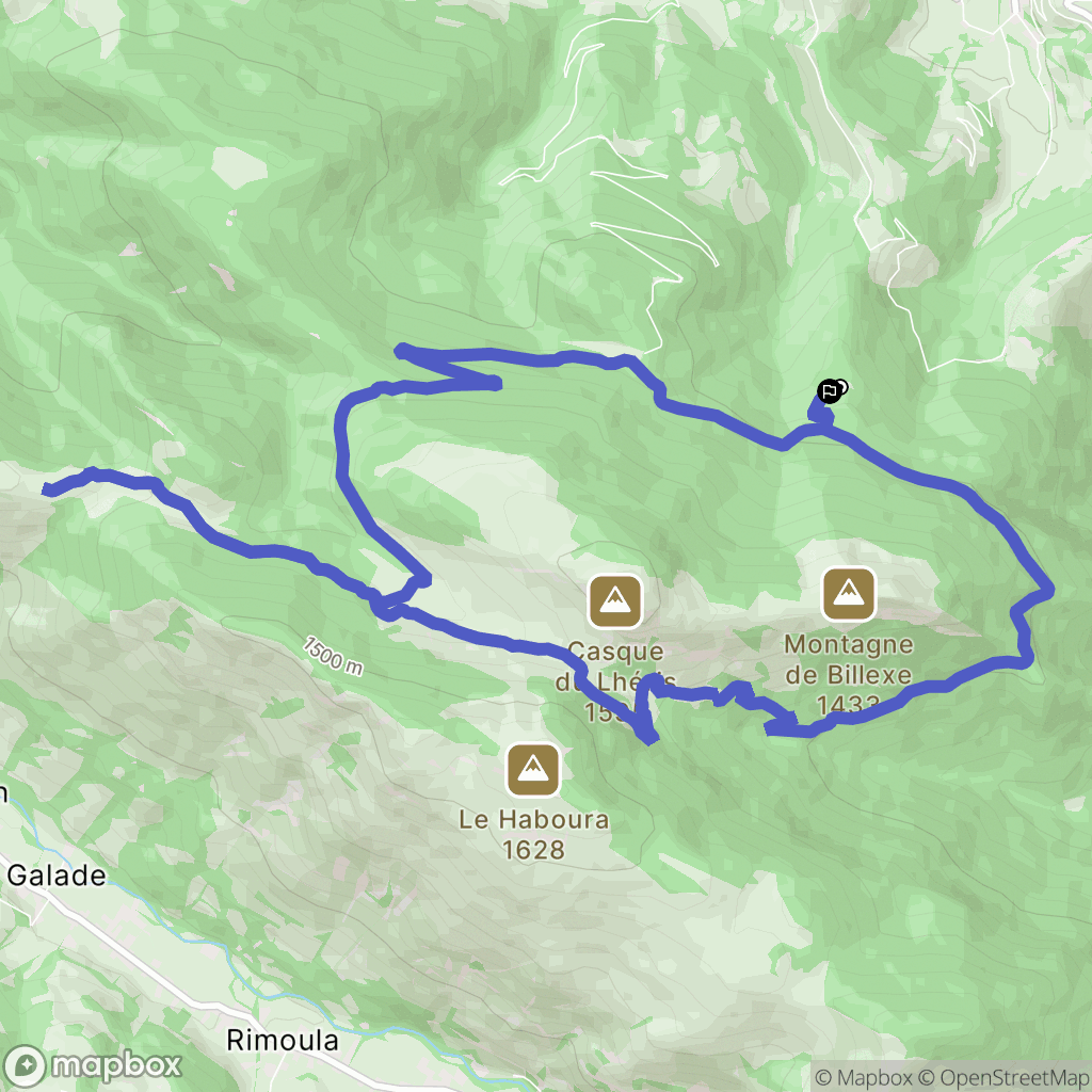 Asque : carte du parcours de randonnée - France