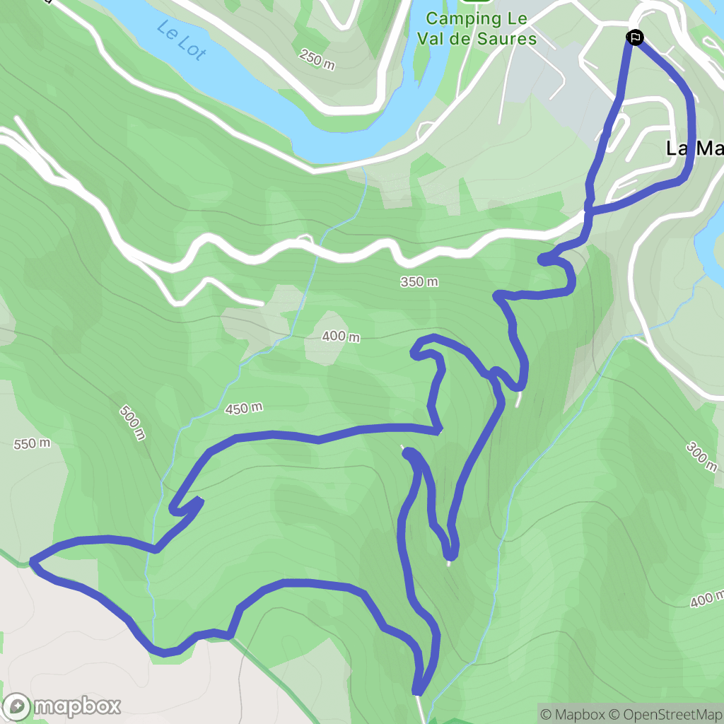 Entraygues-sur-Truyère : carte du parcours de randonnée - France