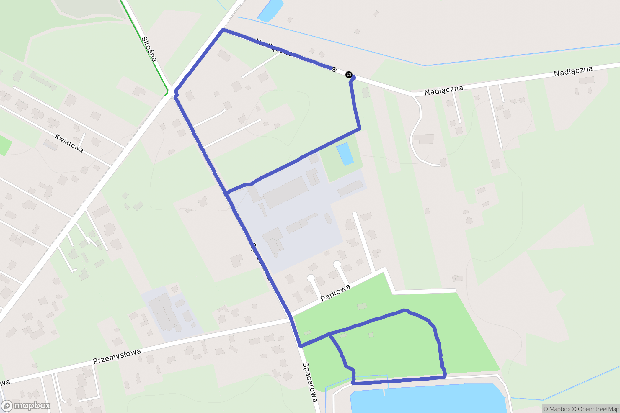 Nowy Krępiec: mapa trasy - Poland