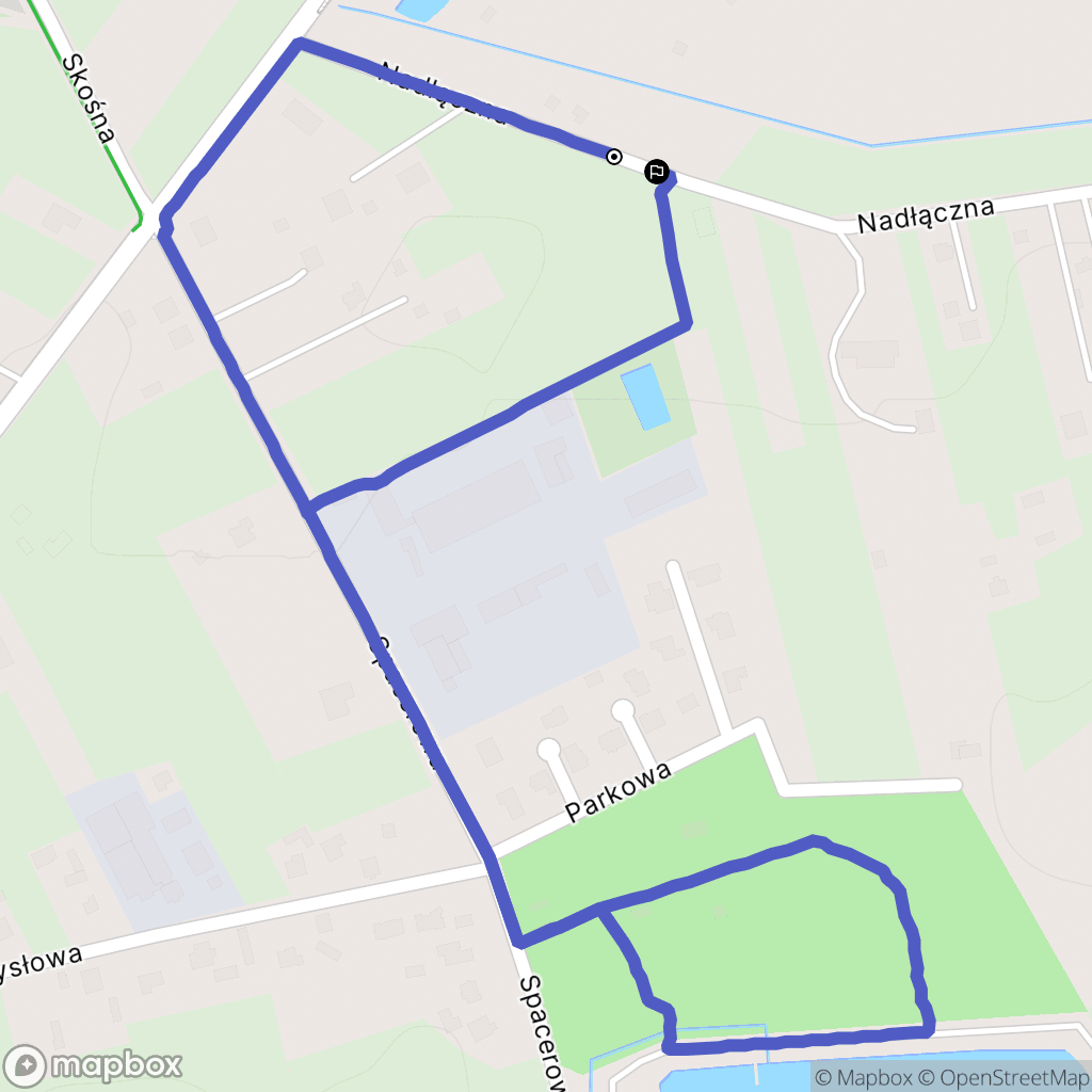 Nowy Krępiec: mapa trasy - Poland