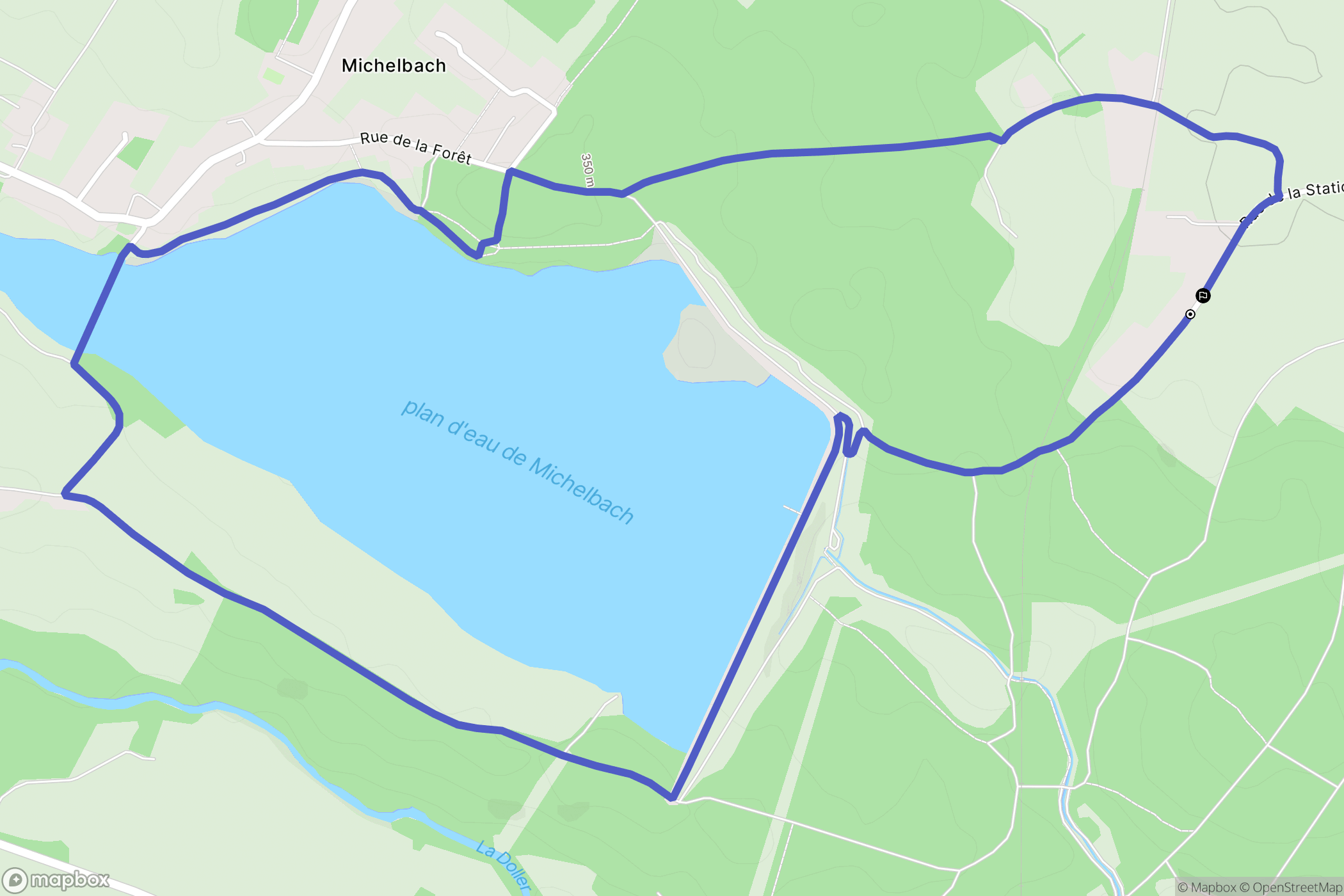 Aspach-le-Bas : carte du parcours de randonnée - France
