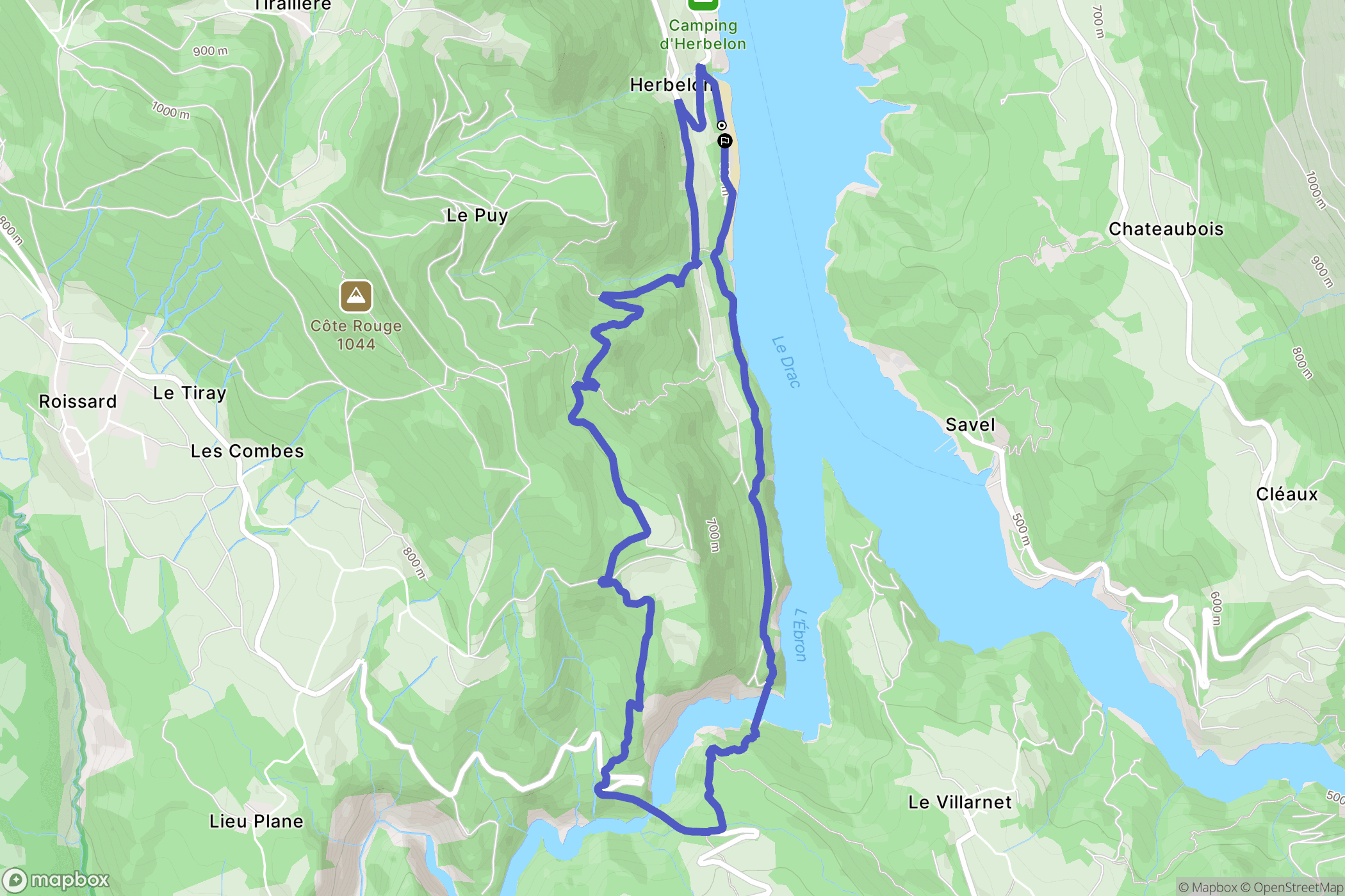 Treffort : carte du parcours de randonnée - France