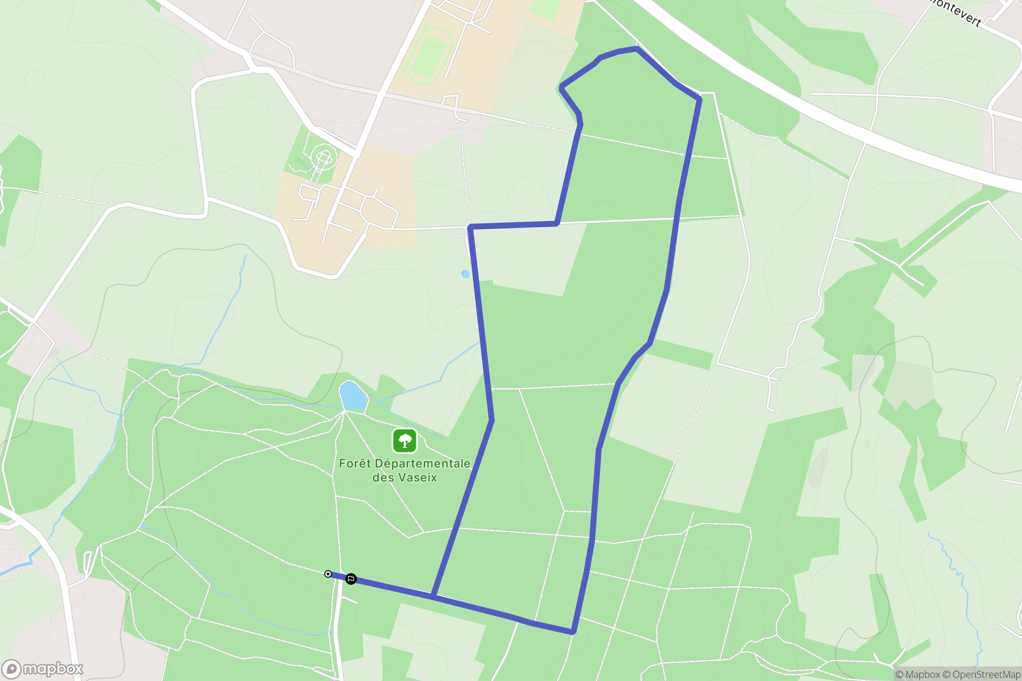 Verneuil-sur-Vienne : carte du parcours de randonnée - France