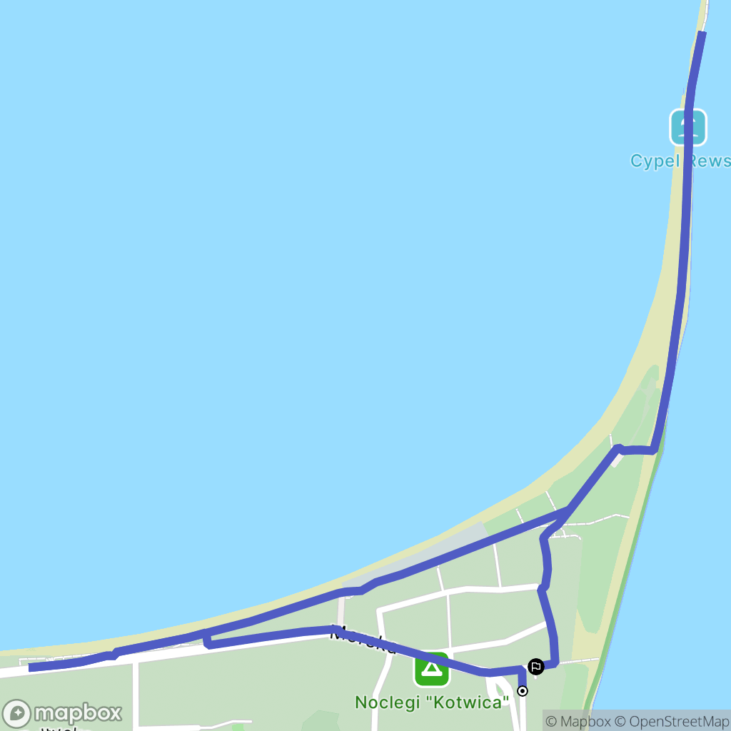 Rewa: mapa trasy - Poland