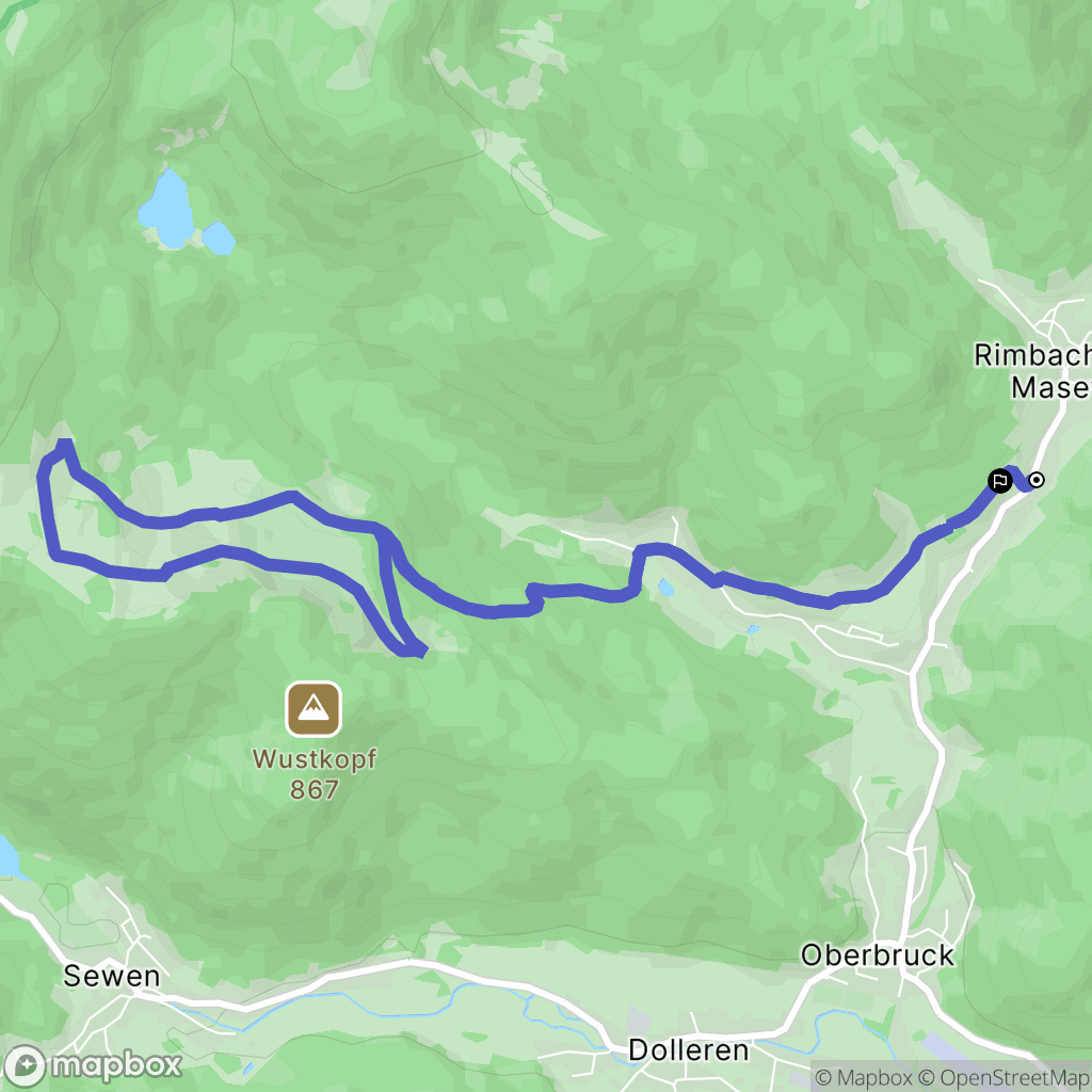 Rimbach-près-Masevaux : carte du parcours de randonnée - France