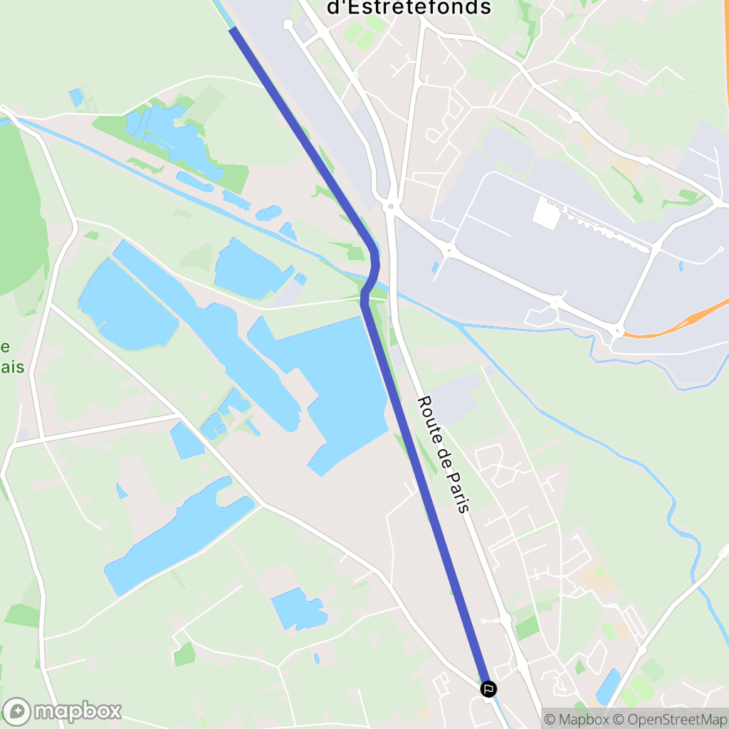 Saint-Jory : carte du parcours de randonnée - France