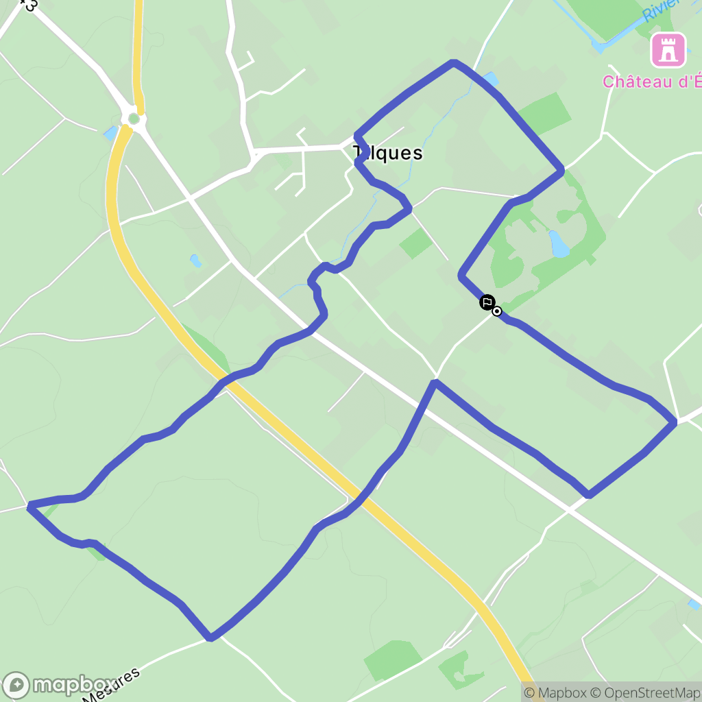 Tilques : carte du parcours de randonnée - France