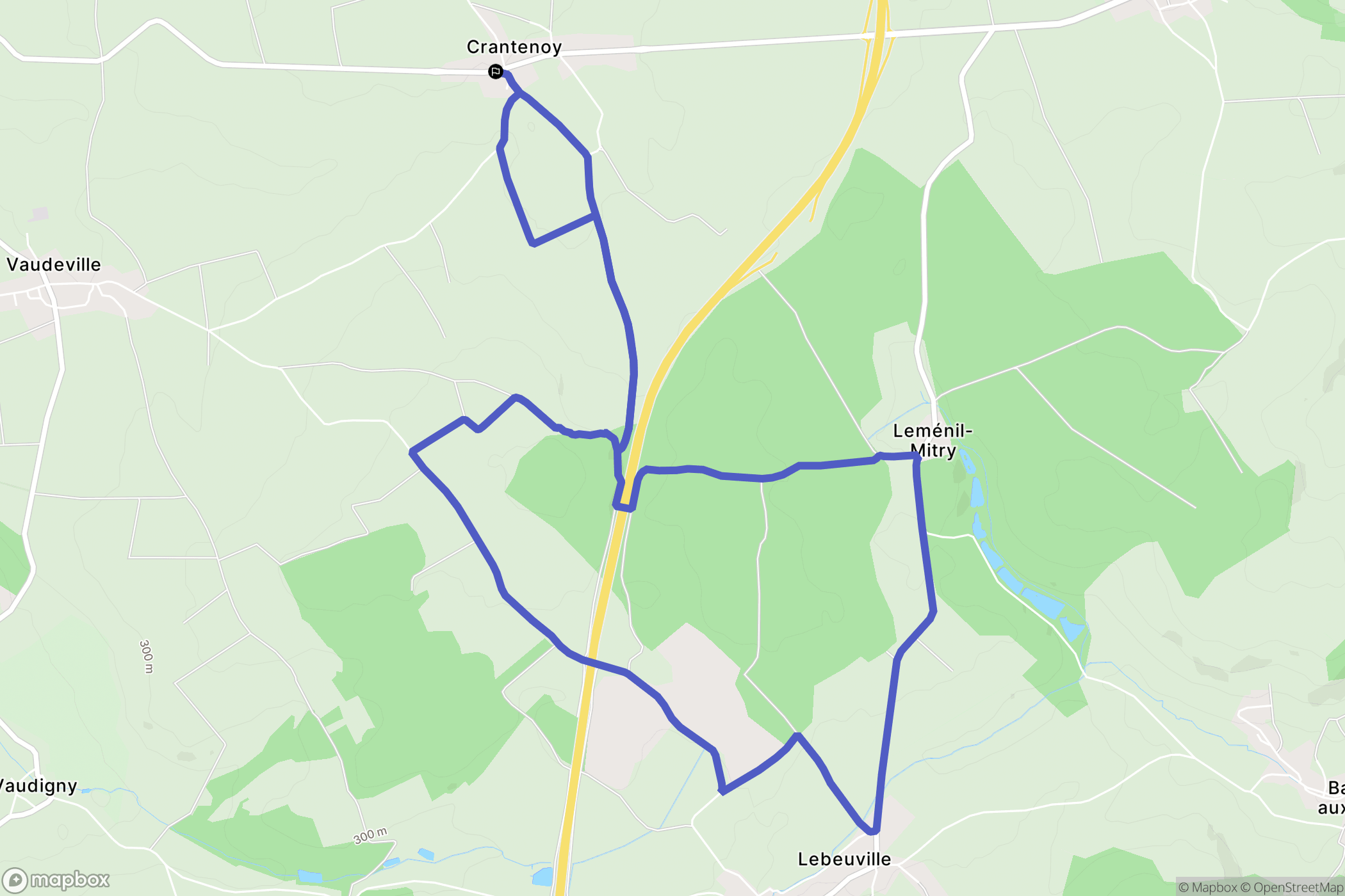 Crantenoy : carte du parcours de randonnée - France