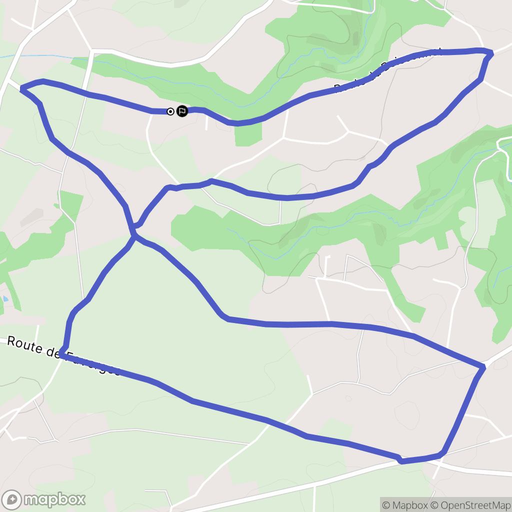 Faverges-de-la-Tour : carte du parcours de randonnée - France