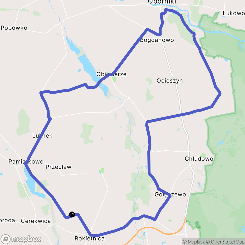 Krzyszkowo: mapa trasy - Poland