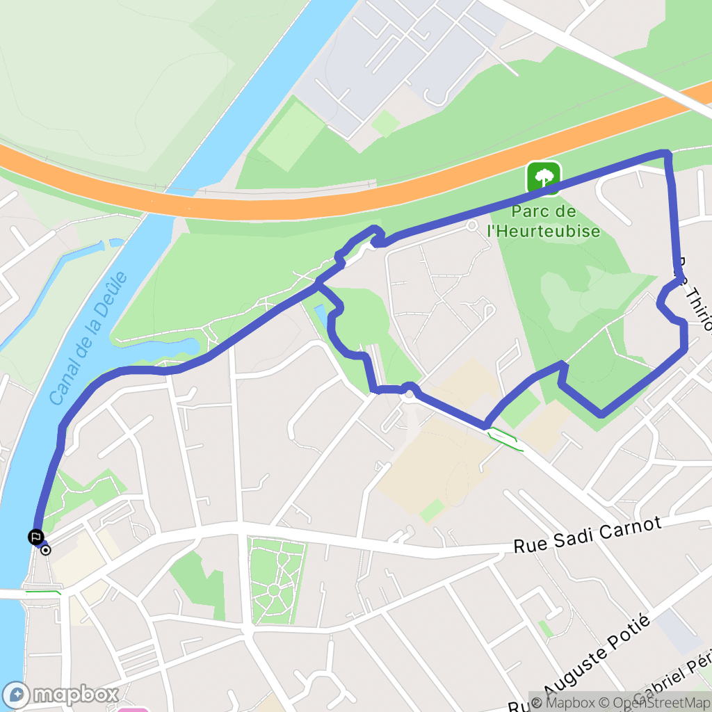 Haubourdin : carte du parcours de randonnée - France