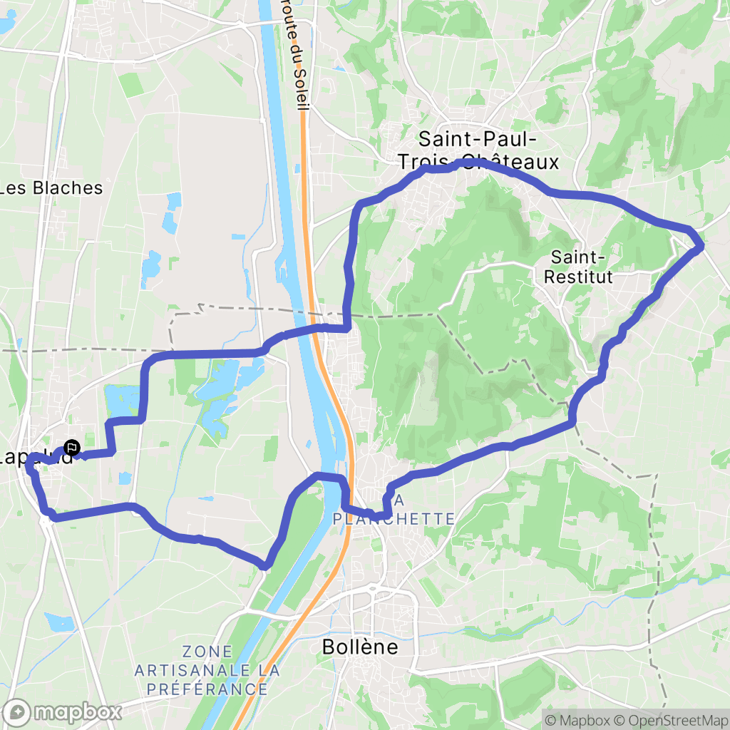 Lapalud : carte du parcours de randonnée - France
