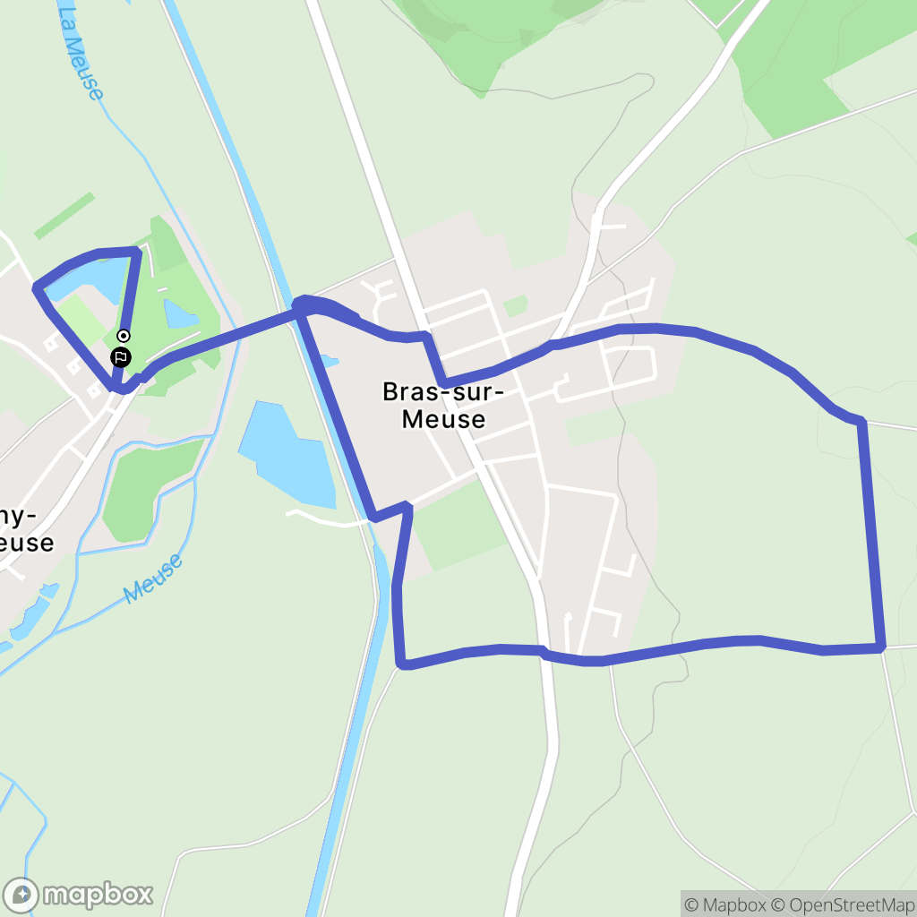Charny-sur-Meuse : carte du parcours de randonnée - France
