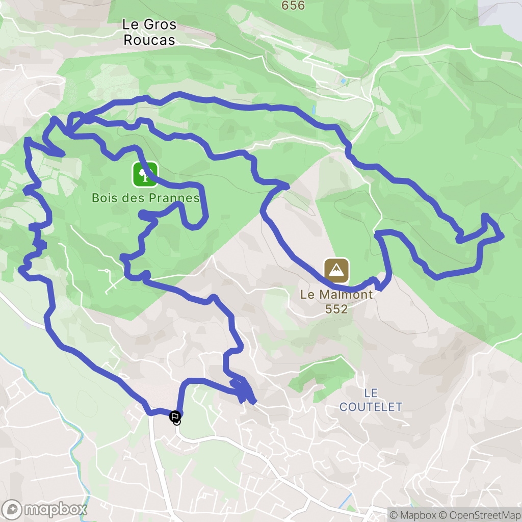 Draguignan : carte du parcours de randonnée - France