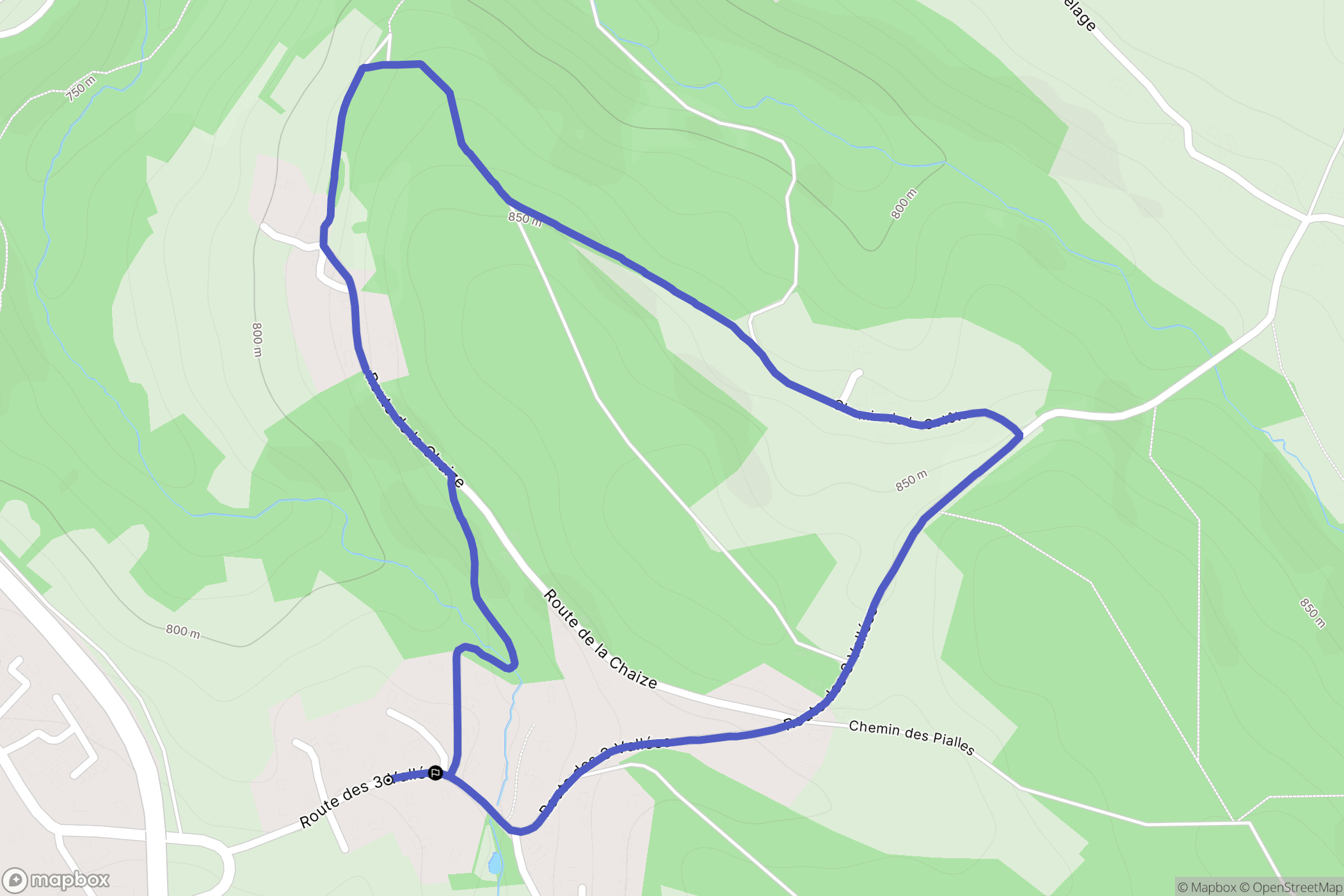Saint-Just-Malmont : carte du parcours de randonnée - France