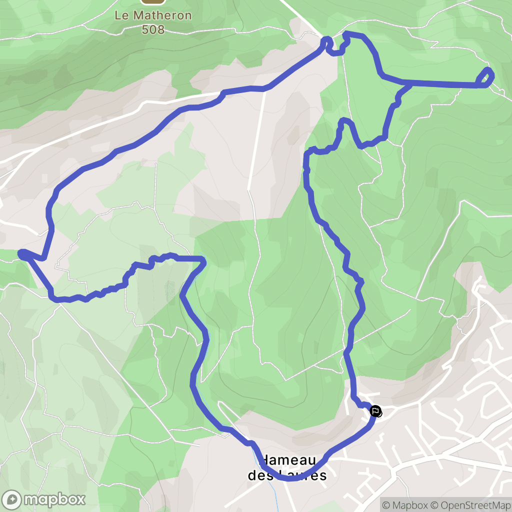 La Farlède : carte du parcours de randonnée - France