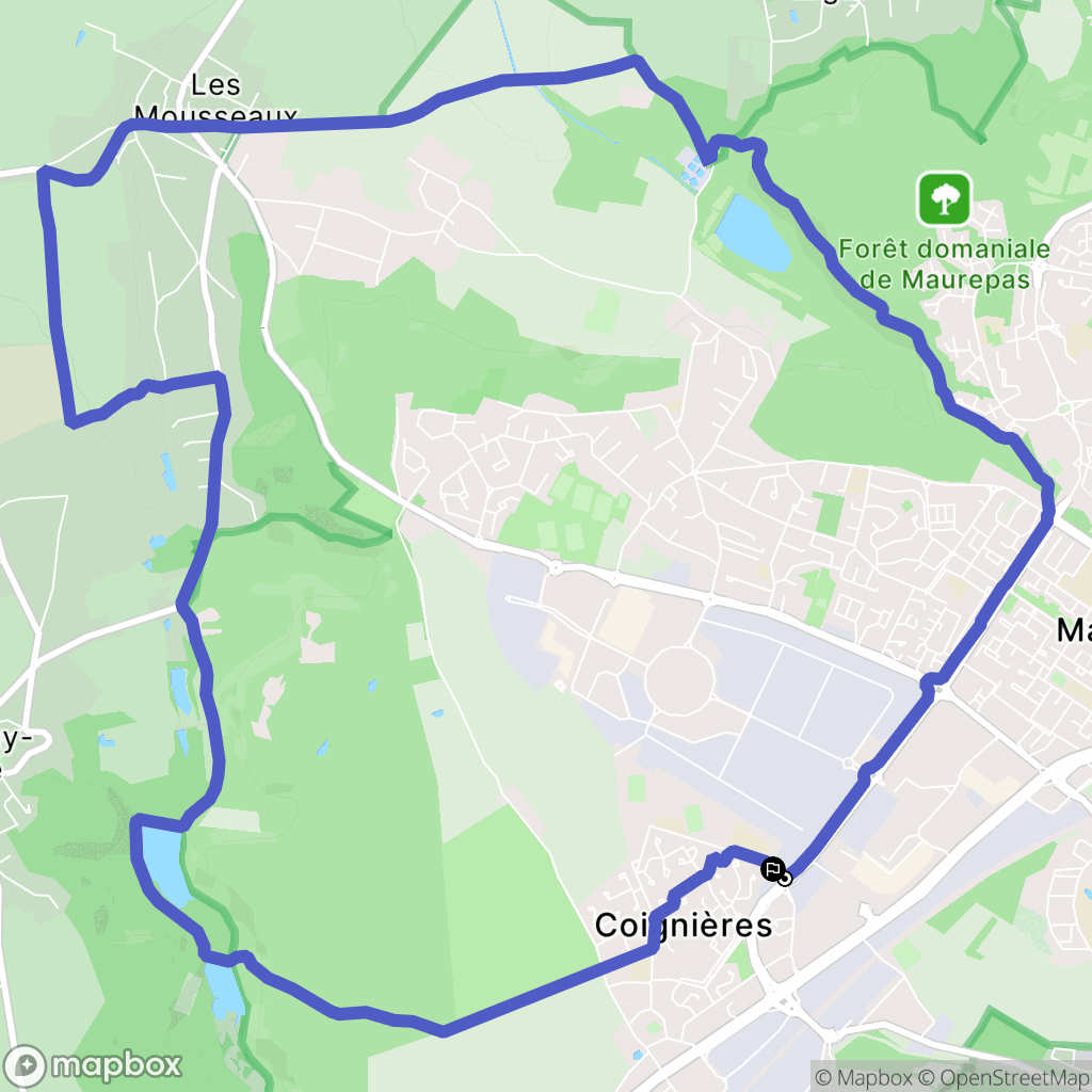 Coignières : carte du parcours de randonnée - France