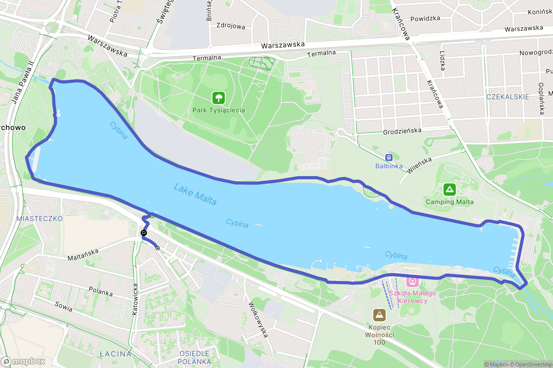 Poznań: mapa trasy - Poland