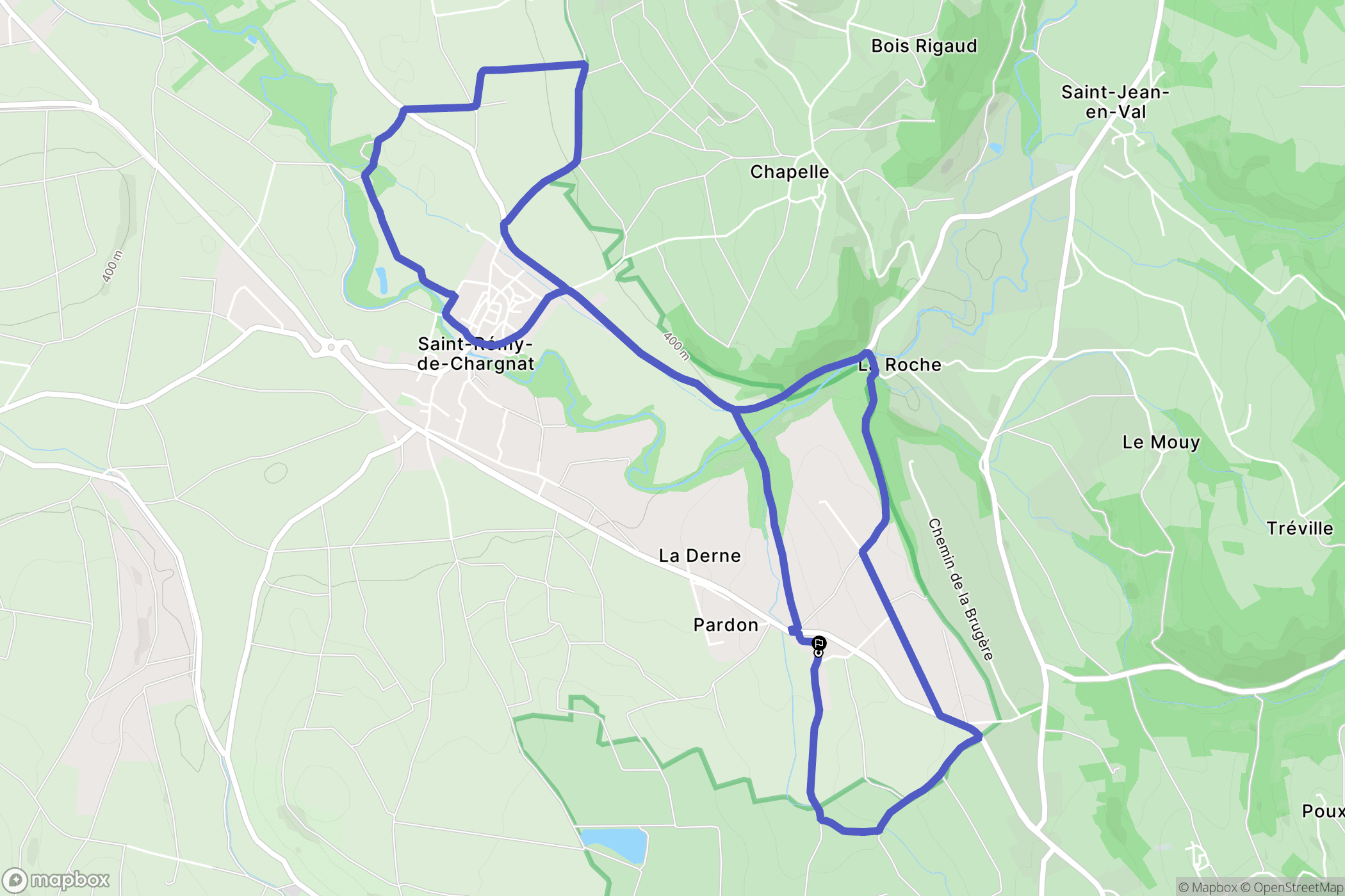 Saint-Rémy-de-Chargnat : carte du parcours de randonnée - France