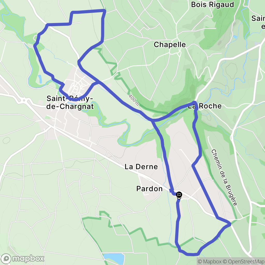Saint-Rémy-de-Chargnat : carte du parcours de randonnée - France
