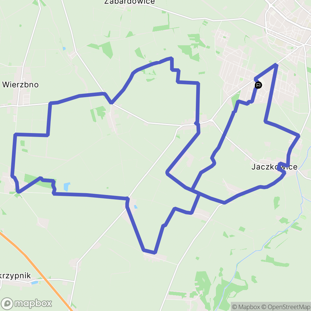 Oława: mapa trasy - Poland