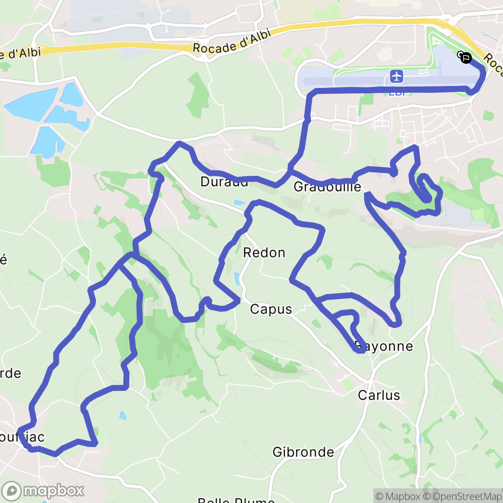 Le Sequestre : carte du parcours de randonnée - France