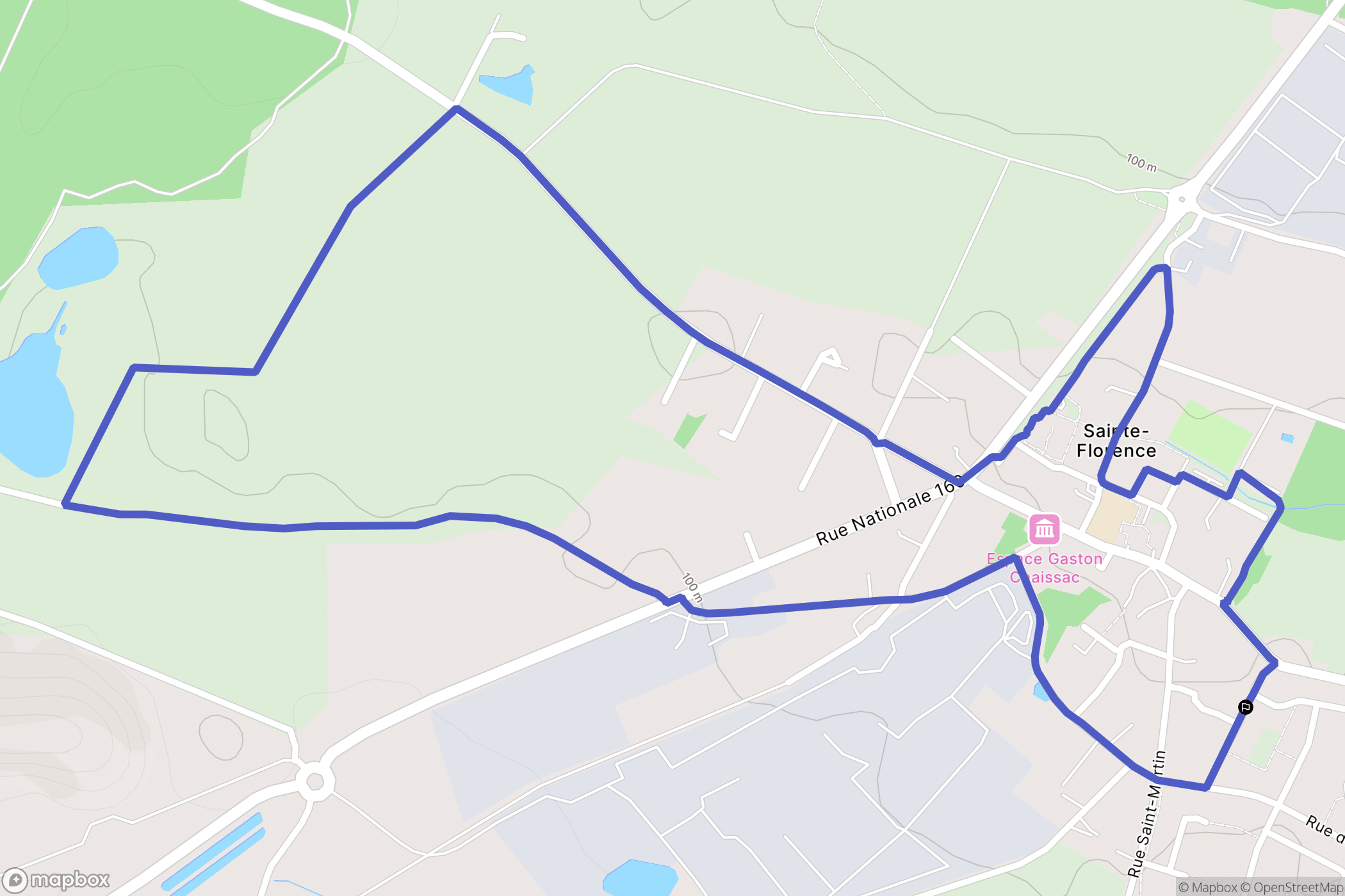 Sainte-Florence : carte du parcours de randonnée - France
