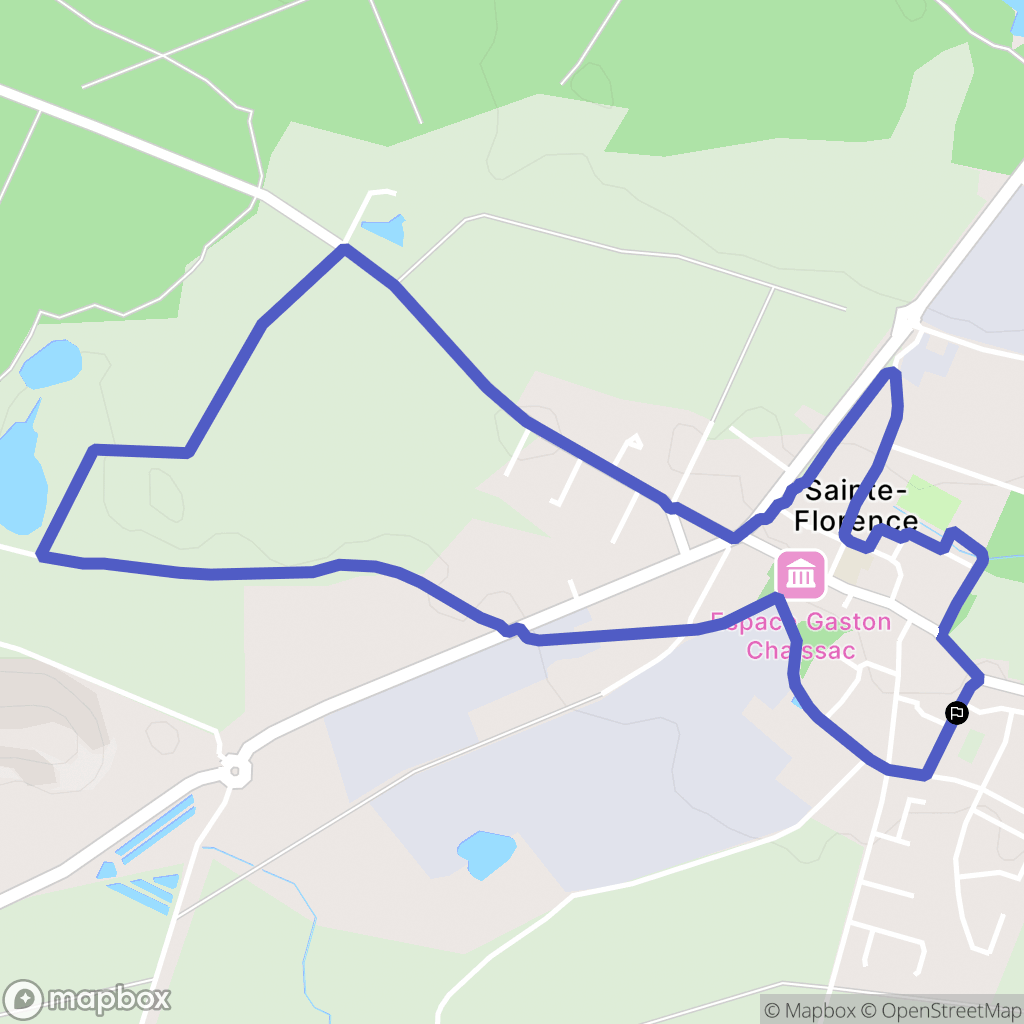 Sainte-Florence : carte du parcours de randonnée - France