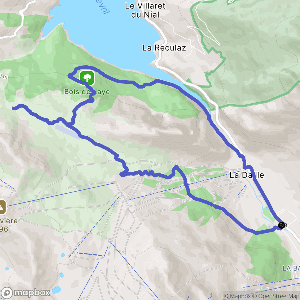 Val-d'Isère : carte du parcours de randonnée - France