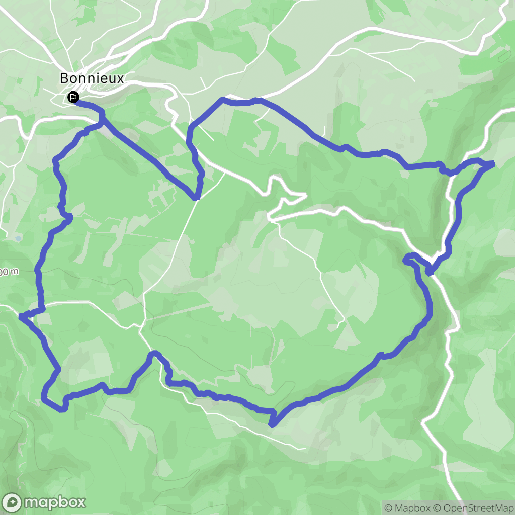Bonnieux : carte du parcours de randonnée - France