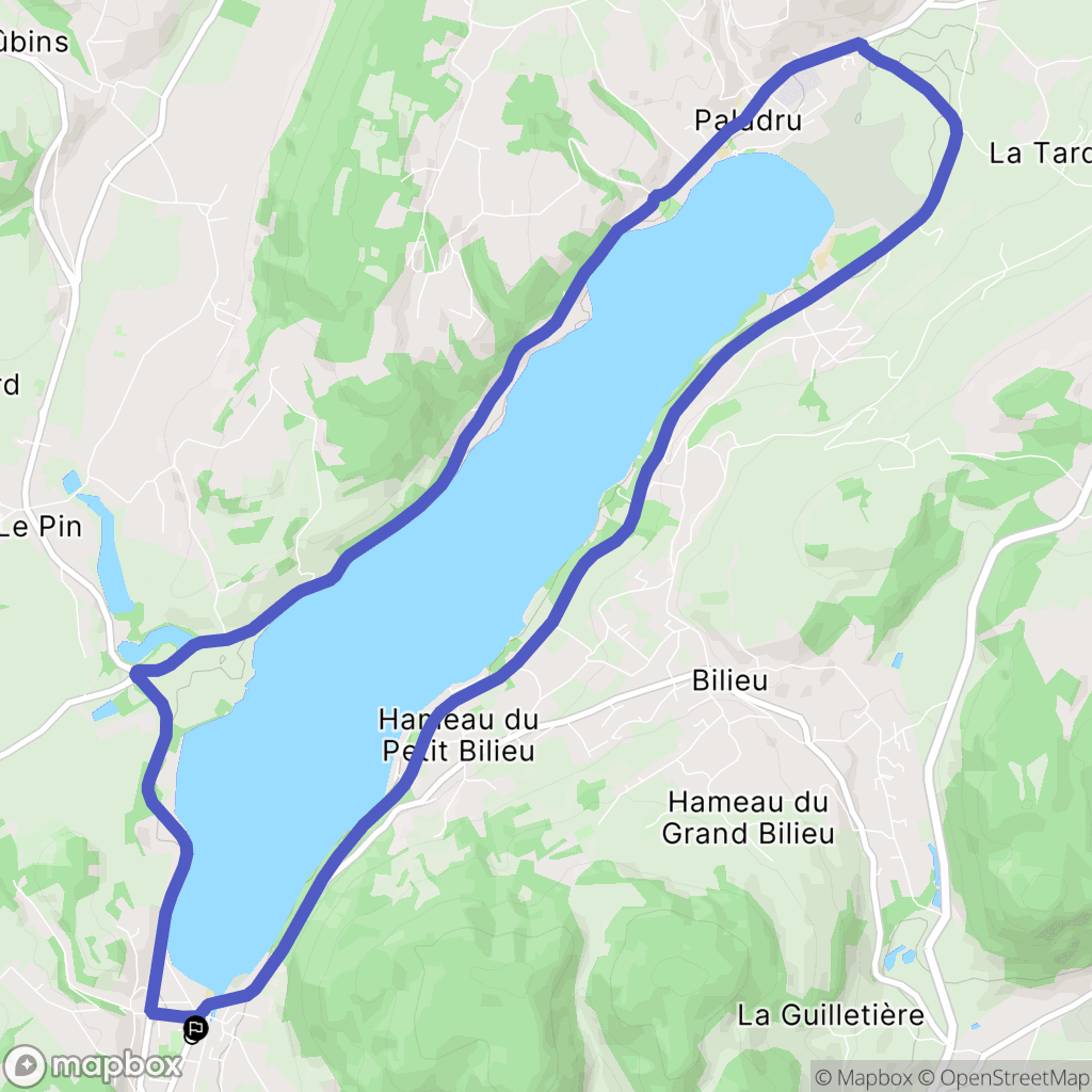 Charavines : carte du parcours de randonnée - France