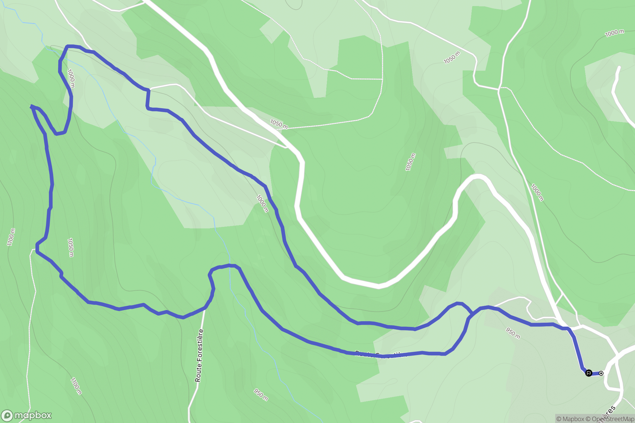 Saint-Romain : carte du parcours de randonnée - France