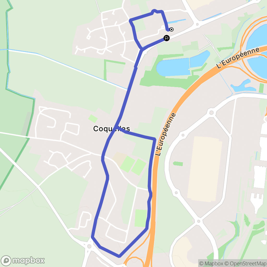 Coquelles : carte du parcours de randonnée - France